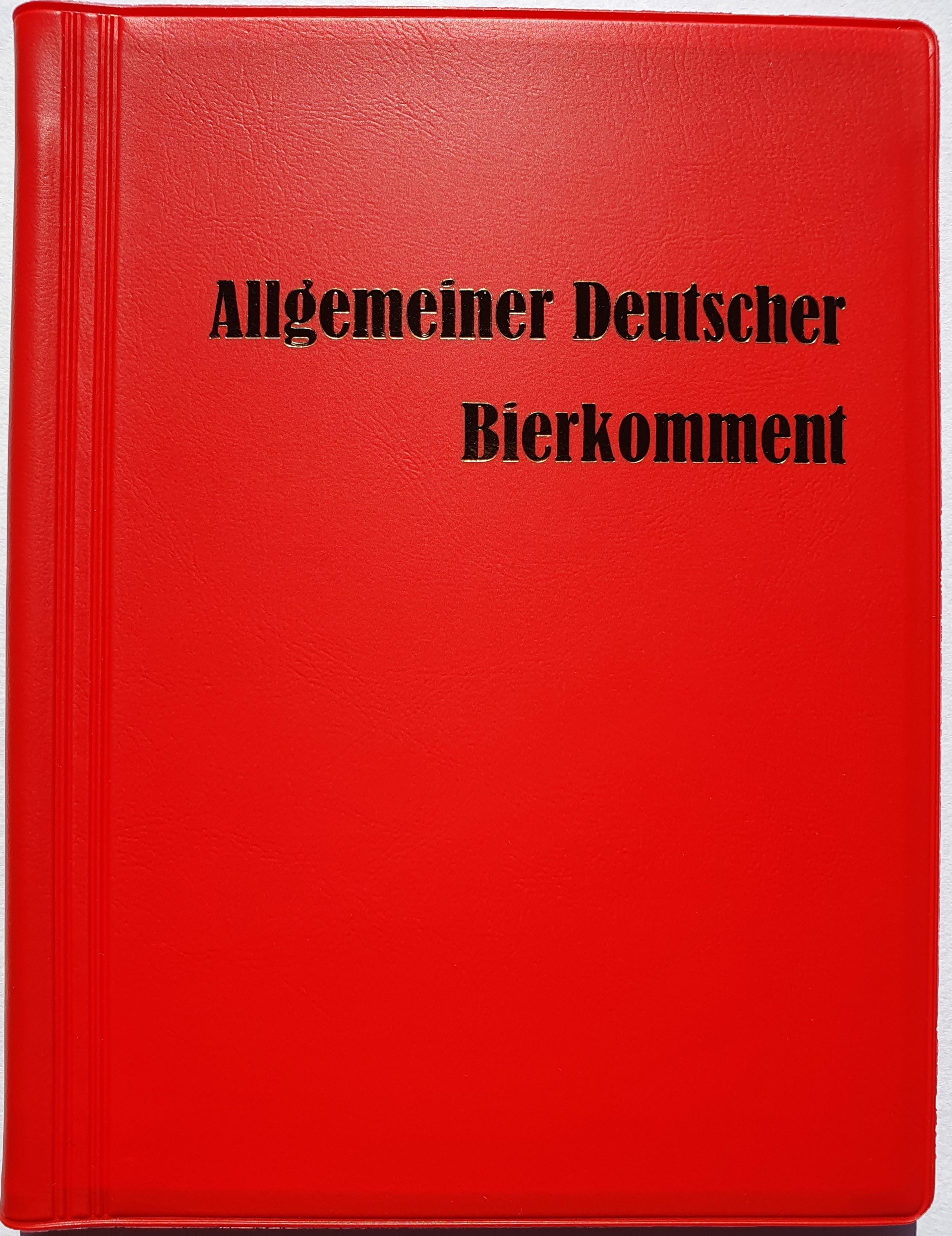 Vorderes Coverbild Allgemeiner Deutscher Bierkomment