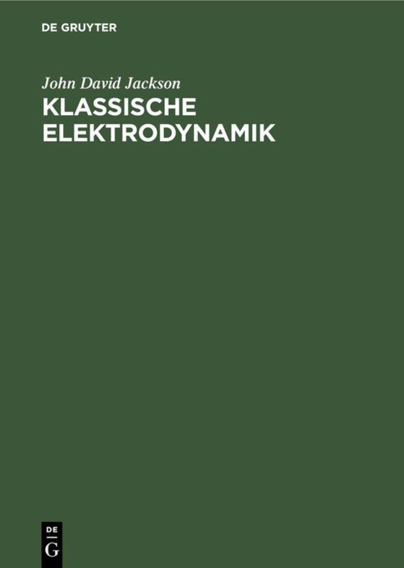 Vorderes Coverbild Klassische Elektrodynamik