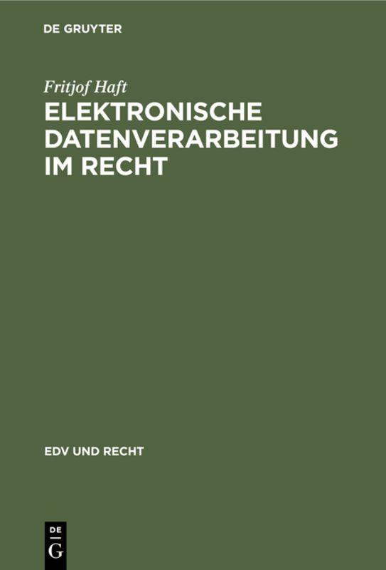 Vorderes Coverbild Elektronische Datenverarbeitung im Recht
