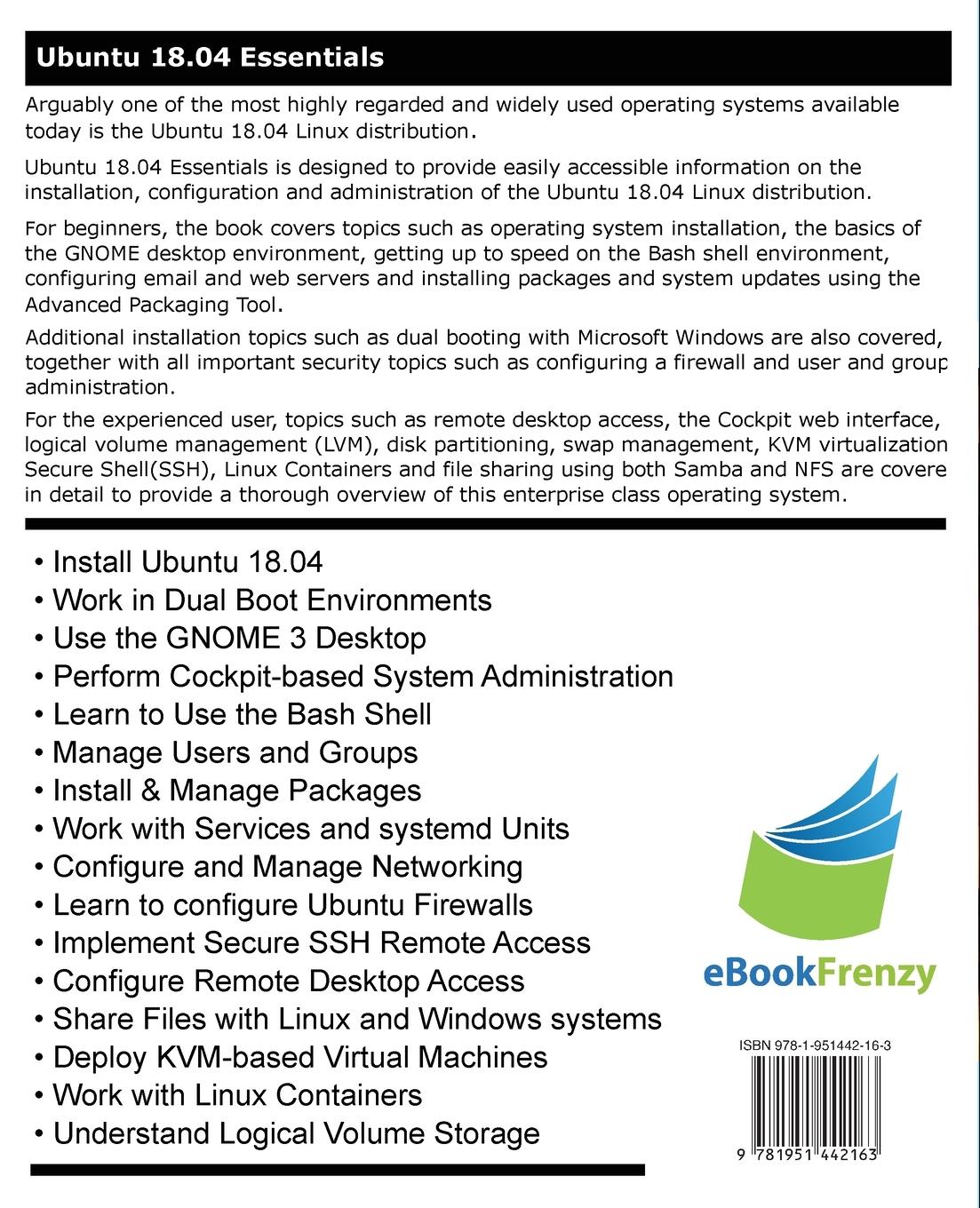 Rückseitencover Ubuntu 18.04 Essentials