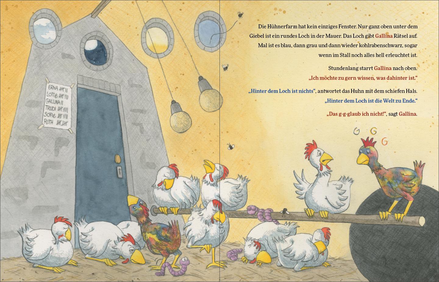 Beispielinhalt (Bild) Gallina träumt vom Fliegen