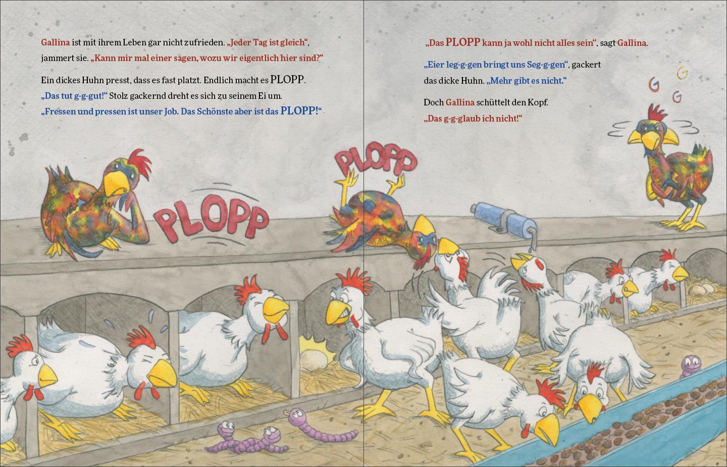 Beispielinhalt (Bild) Gallina träumt vom Fliegen