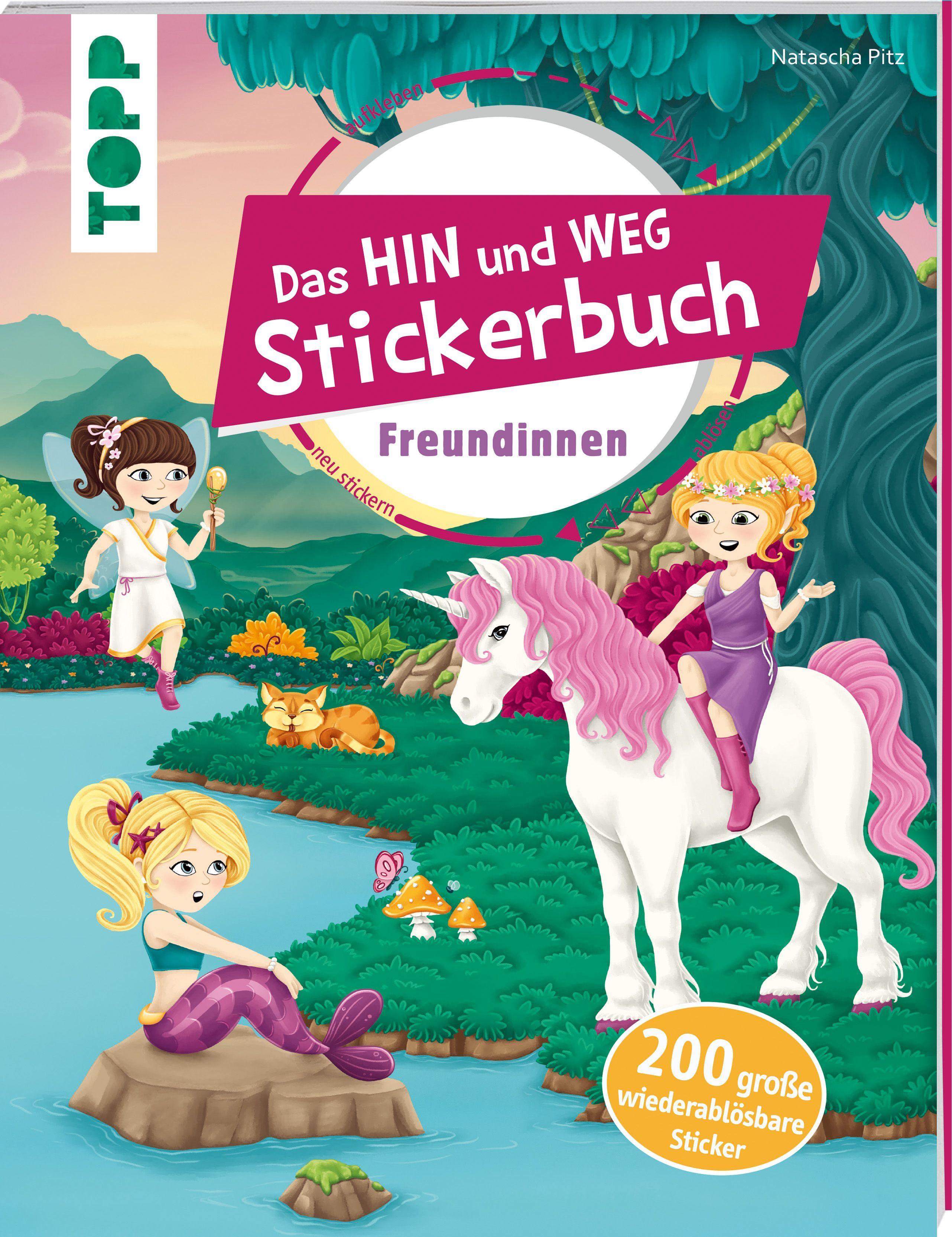 Vorderes Coverbild Das Hin-und-weg-Stickerbuch Freundinnen