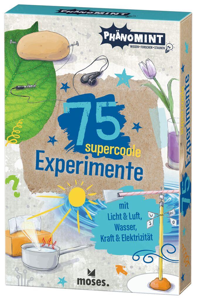 Vorderes Coverbild PhänoMINT 75 supercoole Experimente mit Licht & Luft, Wasser, Kraft & Elektrizität