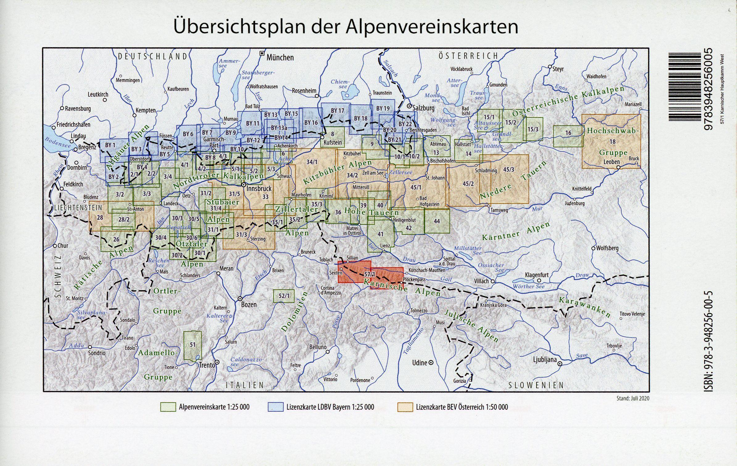 Beispielinhalt (Bild) Karnischer Hauptkamm West