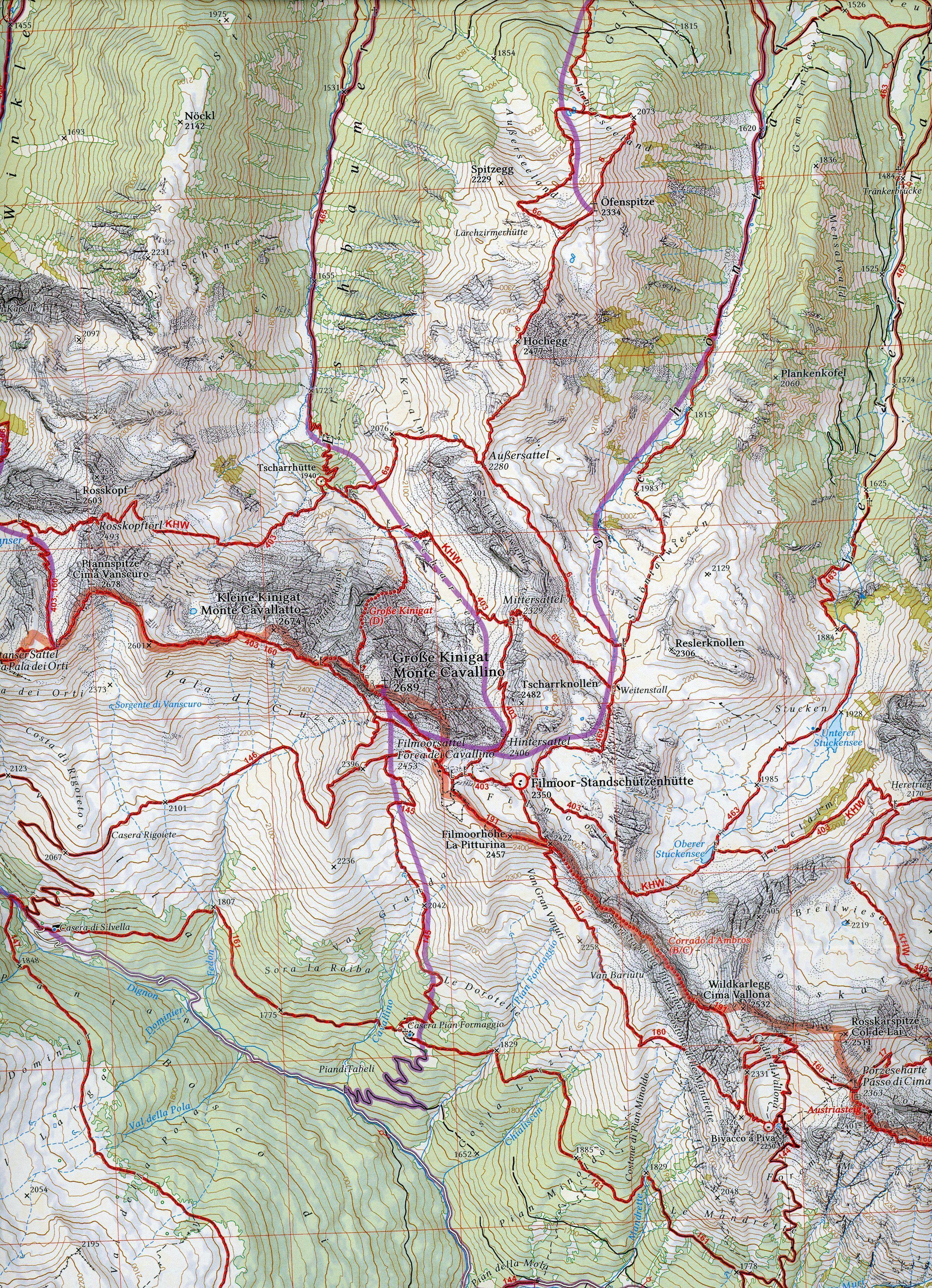 Beispielinhalt (Bild) Karnischer Hauptkamm West
