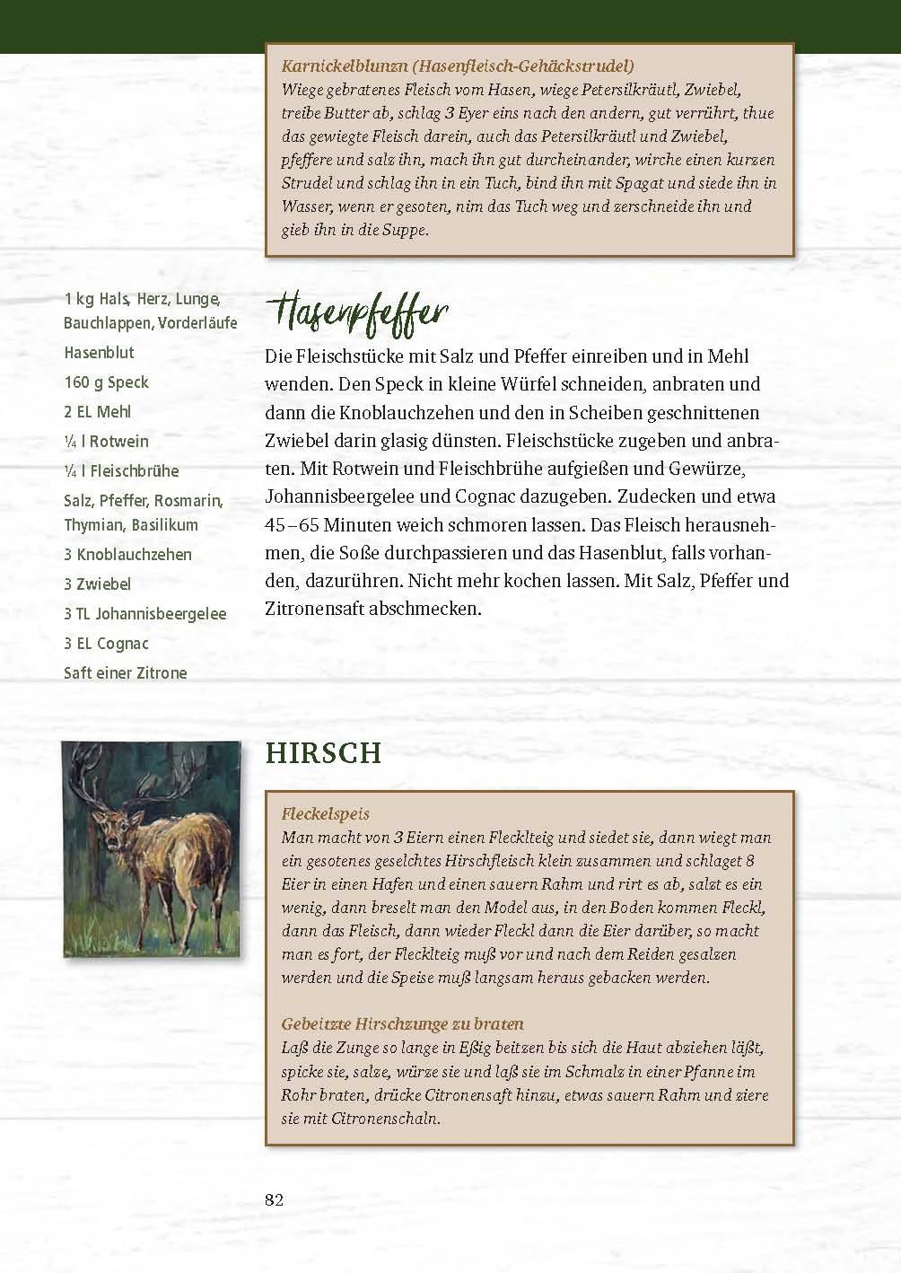 Beispielinhalt (Bild) Rehragout und Schnepfendreck