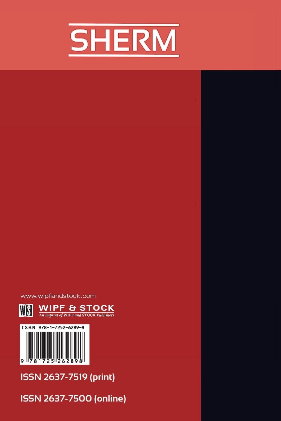 Rückseitencover Socio-Historical Examination of Religion and Ministry, Volume 2, Issue 1