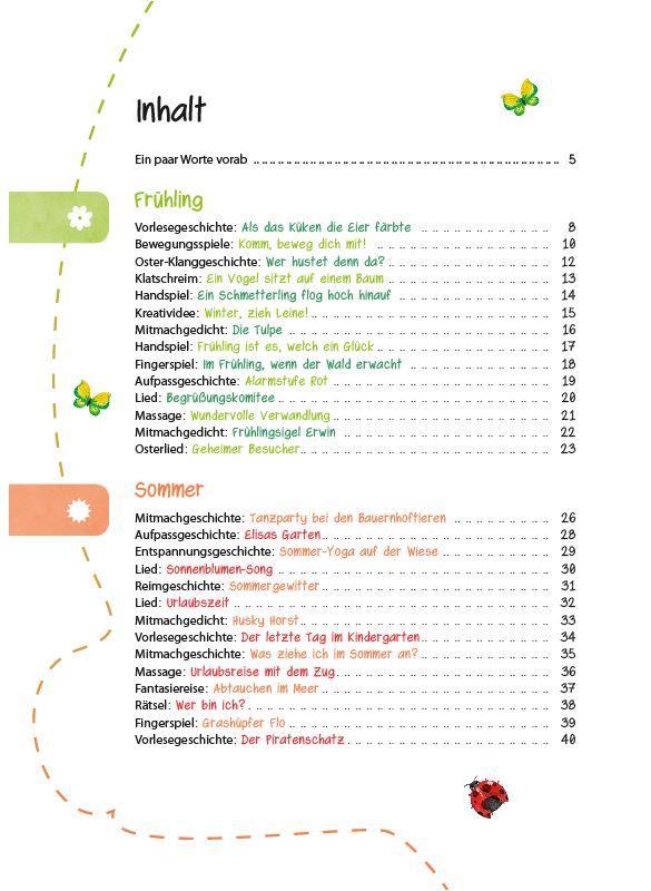 Beispielinhalt (Bild) Das Kita-Jahreszeitenbuch Morgenkreis
