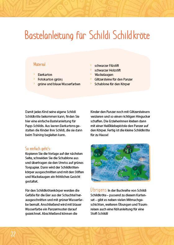 Beispielinhalt (Bild) Schildi Schildkröte macht Kinesiologie