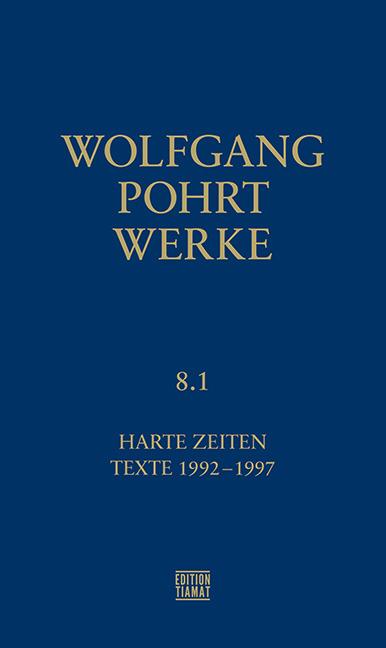 Vorderes Coverbild Werke Band 8.1