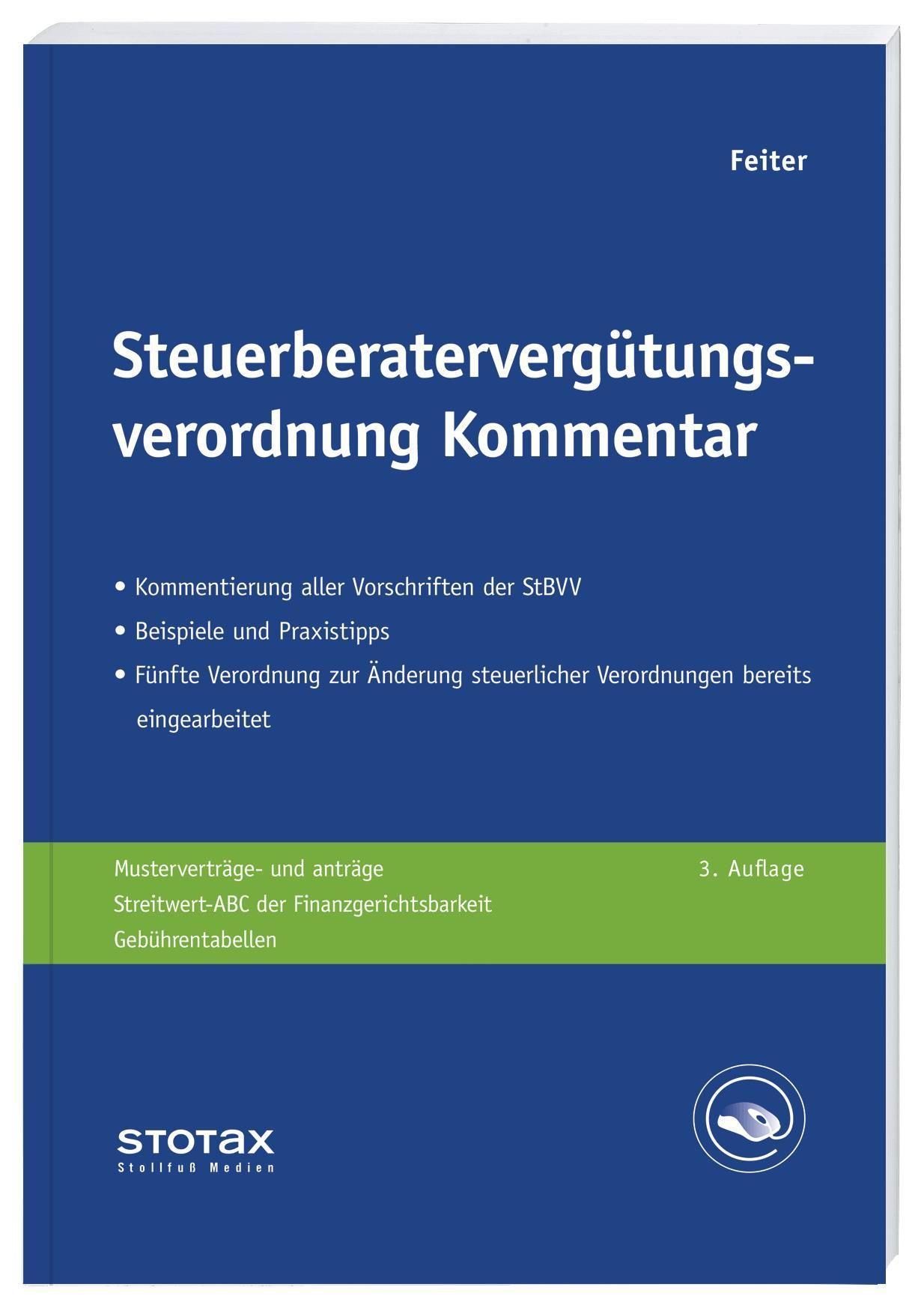Vorderes Coverbild Steuerberatervergütungsverordnung Kommentar