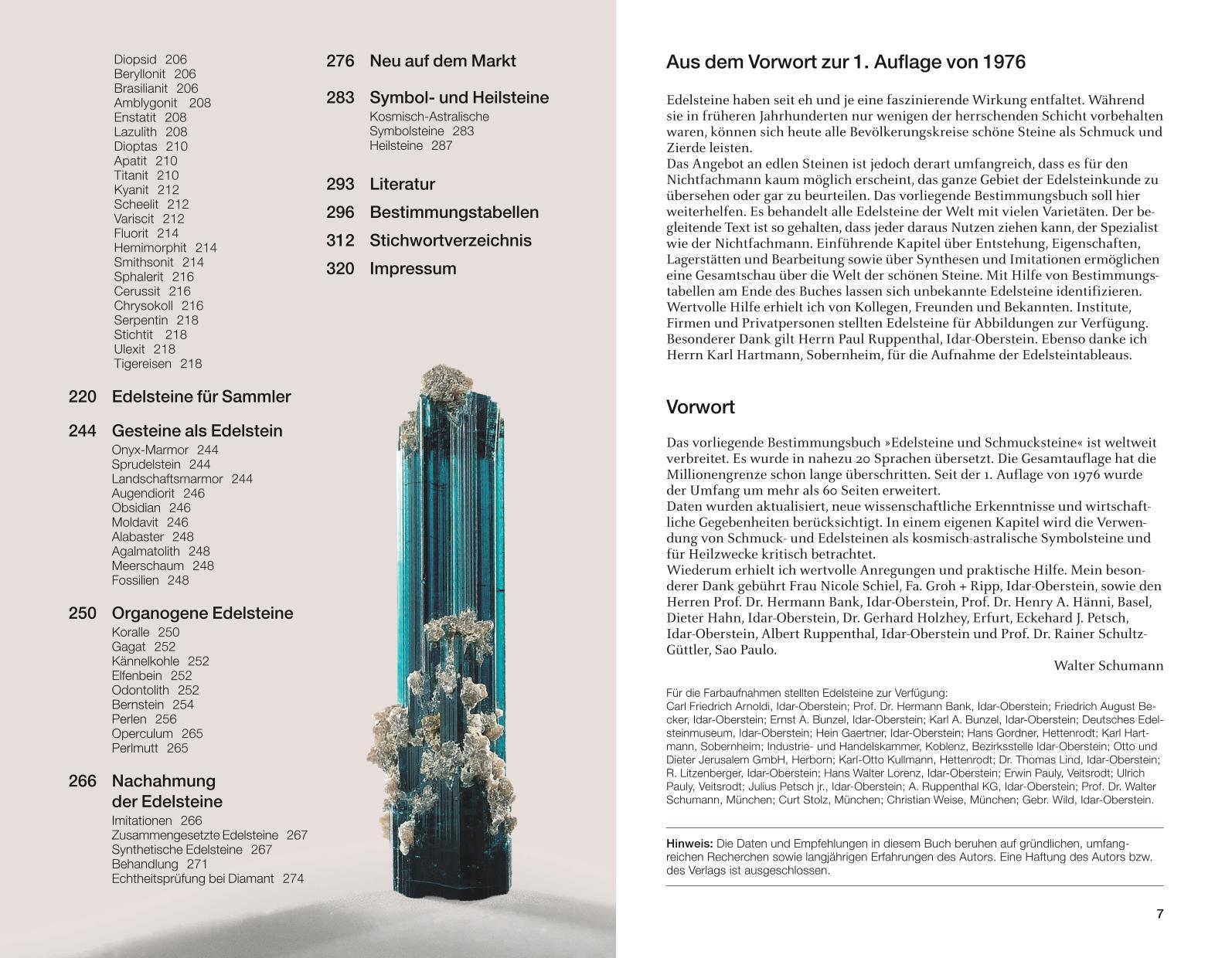 Beispielinhalt (Bild) Edelsteine und Schmucksteine