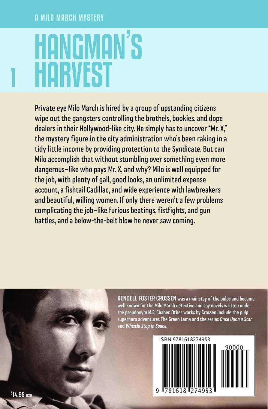 Rückseitencover Milo March #1: Hangman's Harvest