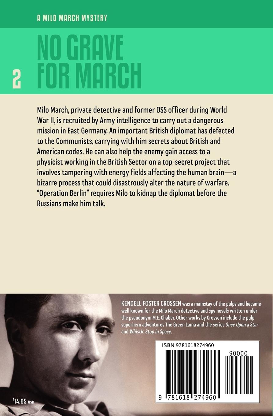 Rückseitencover Milo March #2: No Grave for March