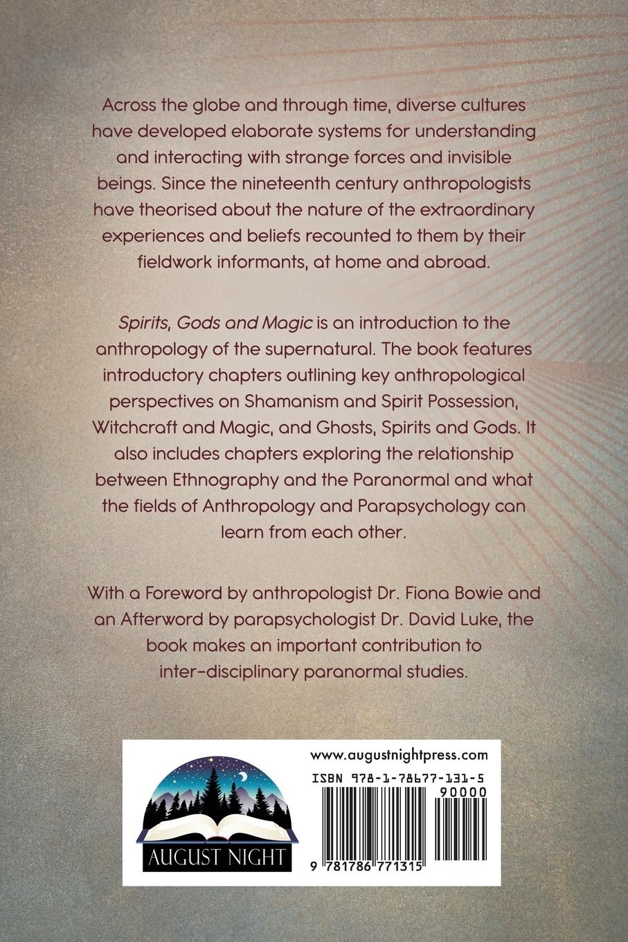 Rückseitencover Spirits, Gods and Magic