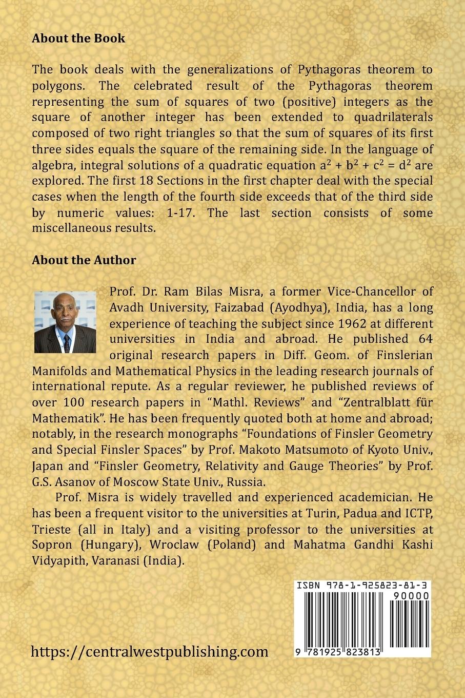 Rückseitencover Generalizations of Pythagoras Theorem to Polygons