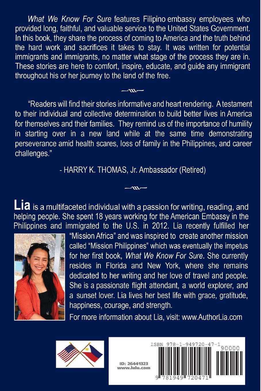 Rückseitencover What We Know for Sure