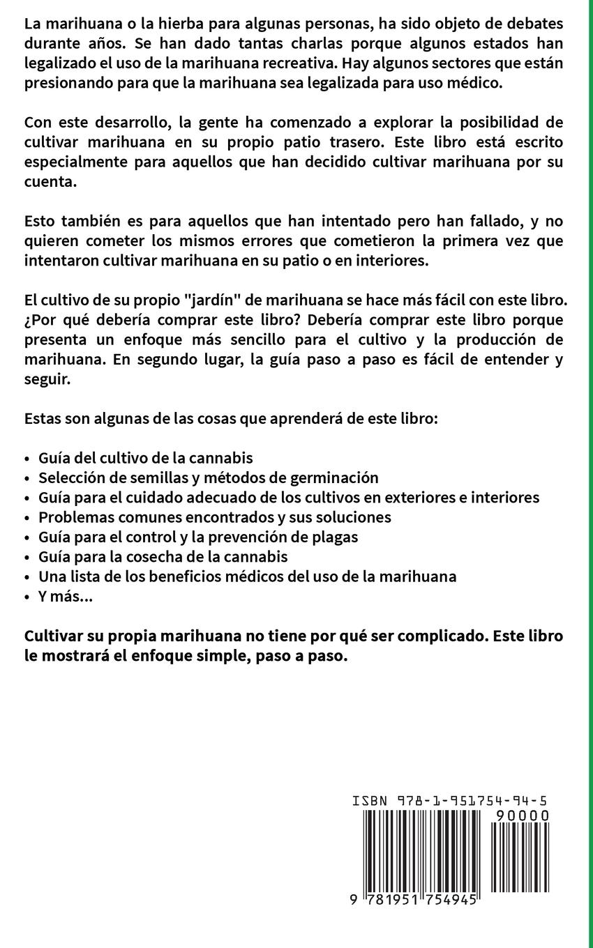 Rückseitencover Cómo crecer marihuana