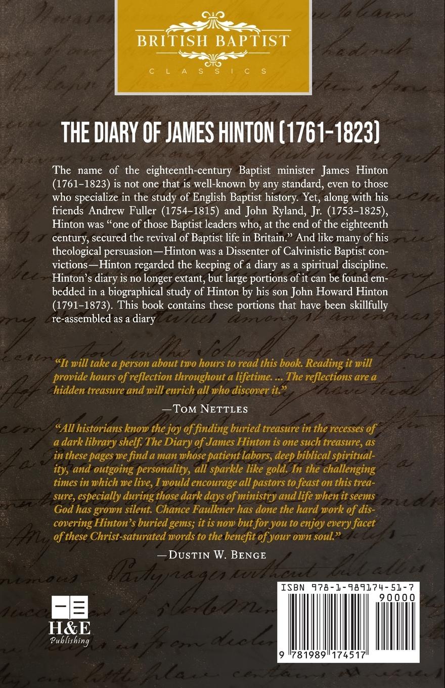 Rückseitencover The Diary of James Hinton (1761-1823)