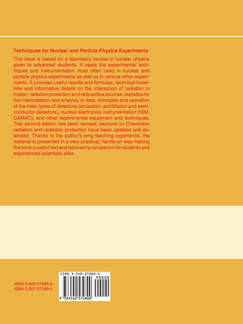 Rückseitencover Techniques for Nuclear and Particle Physics Experiments