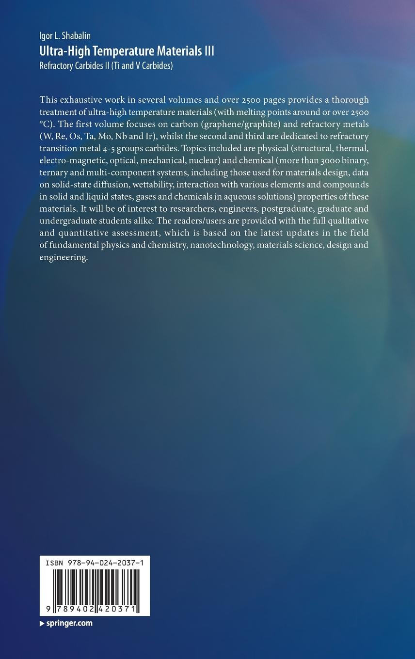 Rückseitencover Ultra-High Temperature Materials III