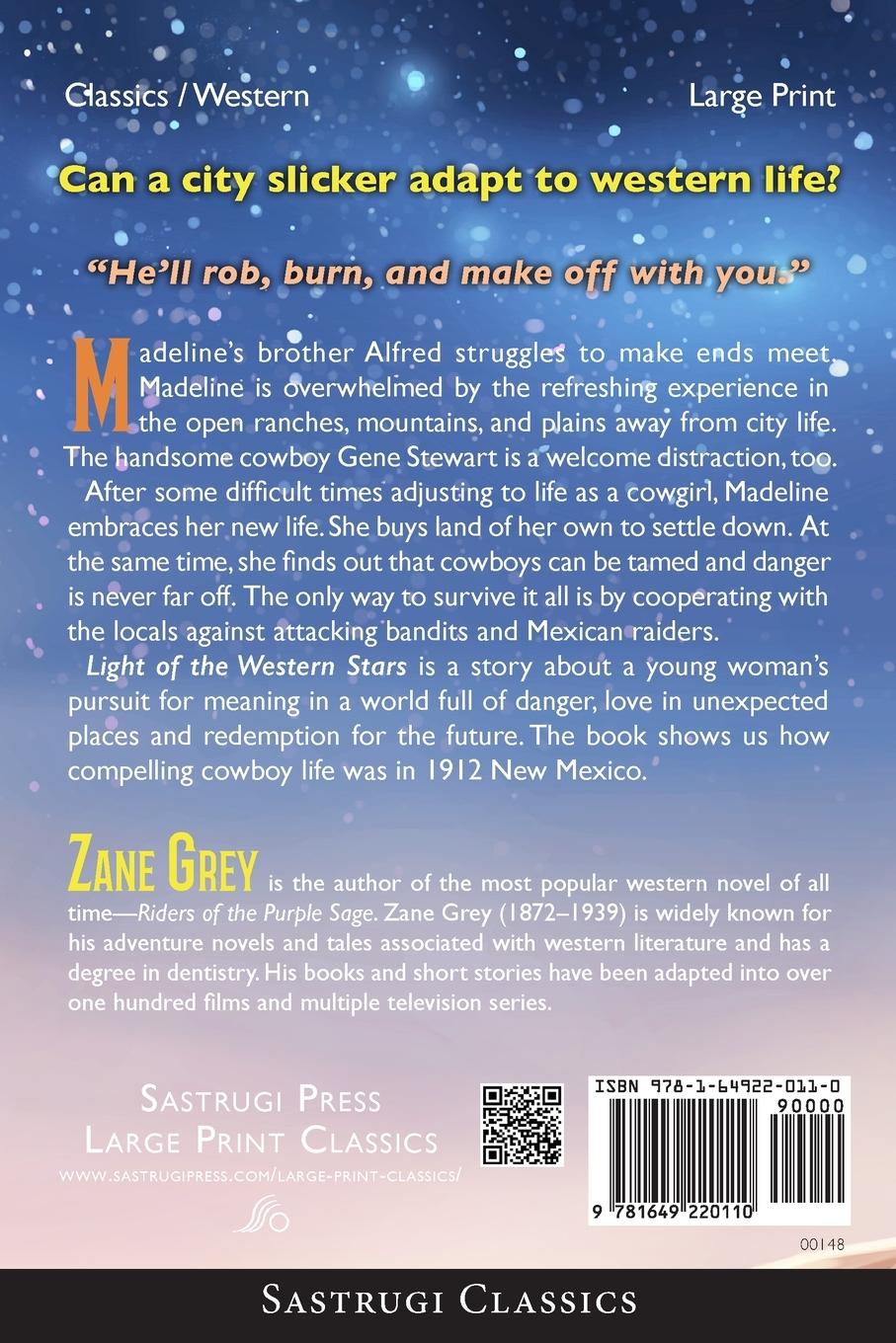 Rückseitencover The Light of Western Stars (ANNOTATED, LARGE PRINT)