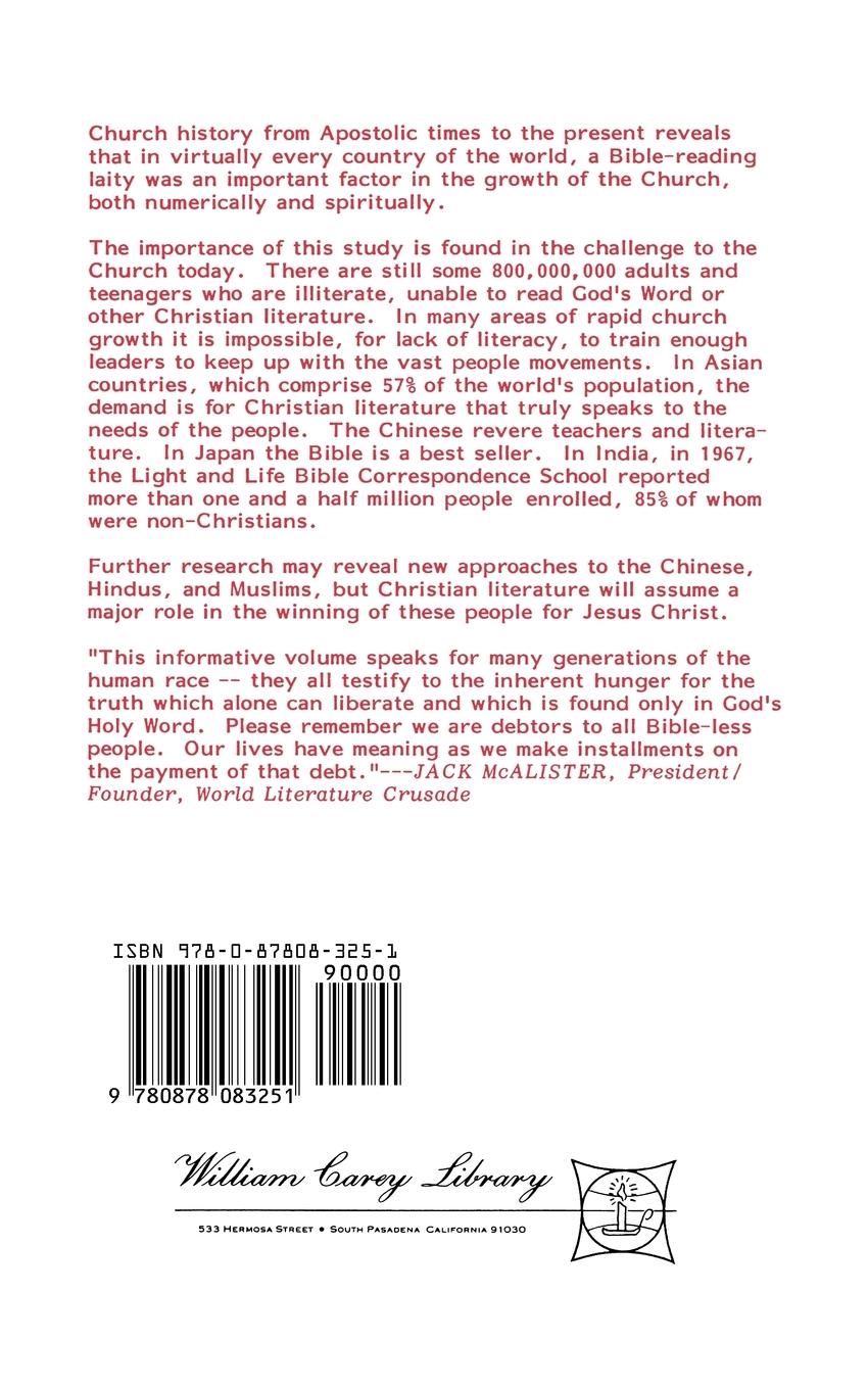 Rückseitencover Literacy, Bible Reading and Church Growth Through the Ages