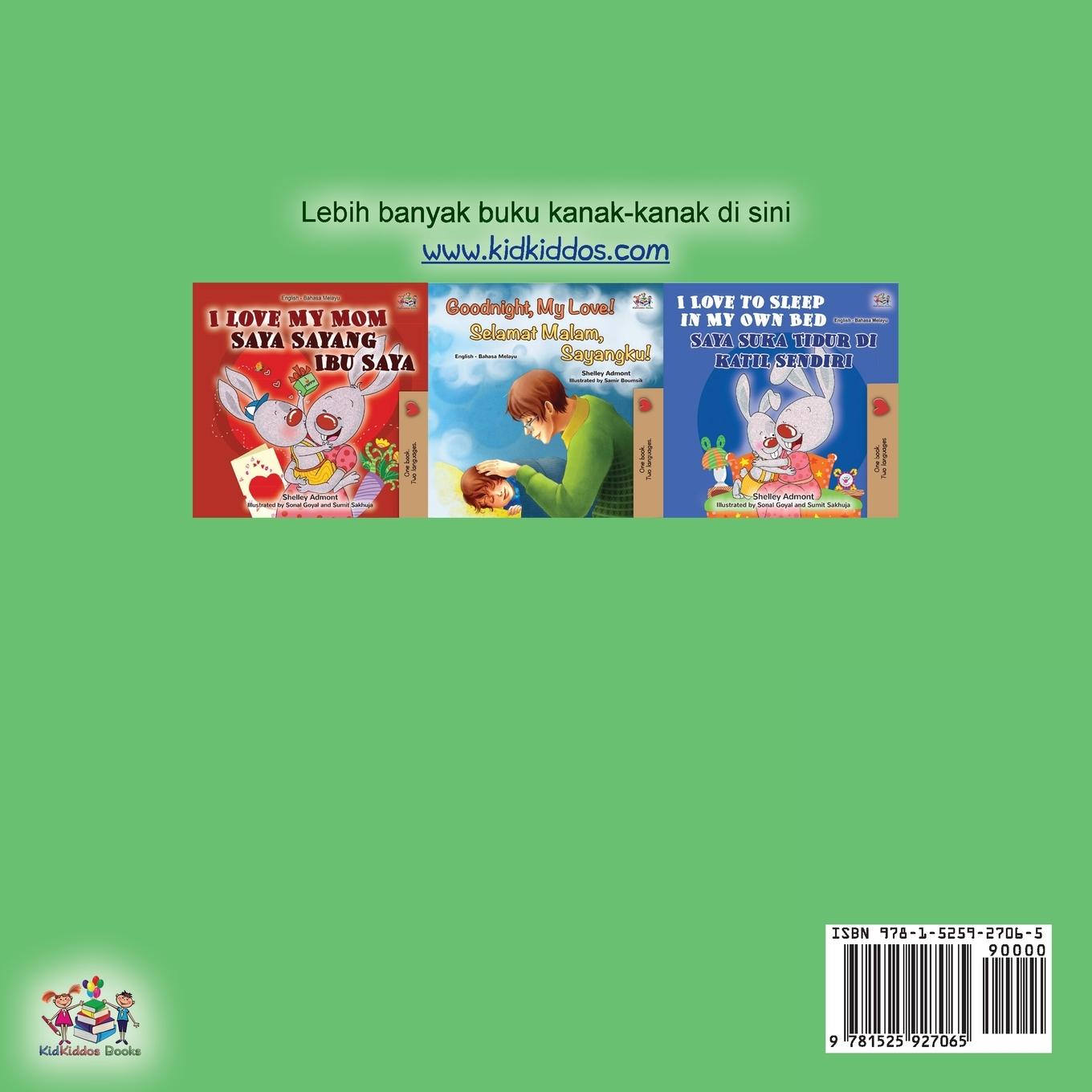 Rückseitencover I Love to Brush My Teeth (Malay Children's Book)