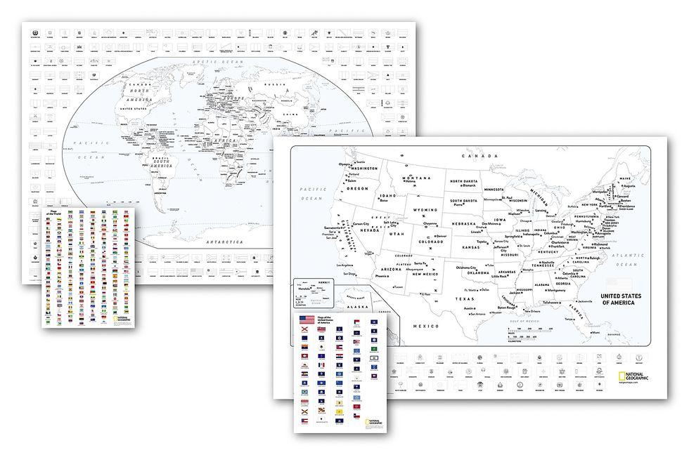 Vorderes Coverbild National Geographic: World and United States Coloring Maps [Map Pack Bundle]
