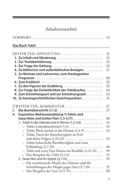 Beispielinhalt (Bild) Die Bücher Tobit, Judit, Ester