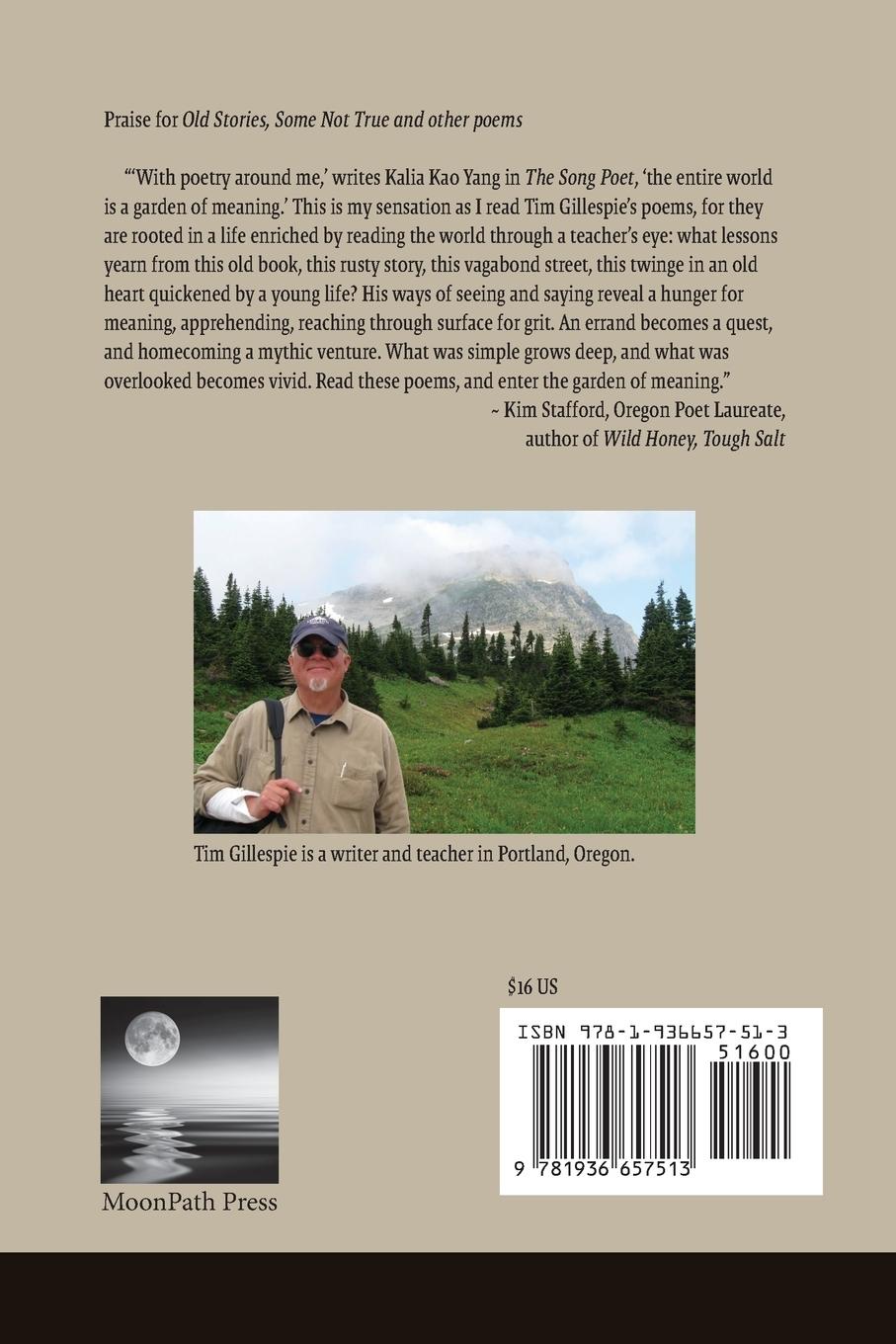 Rückseitencover Old Stories, Some Not True and other poems