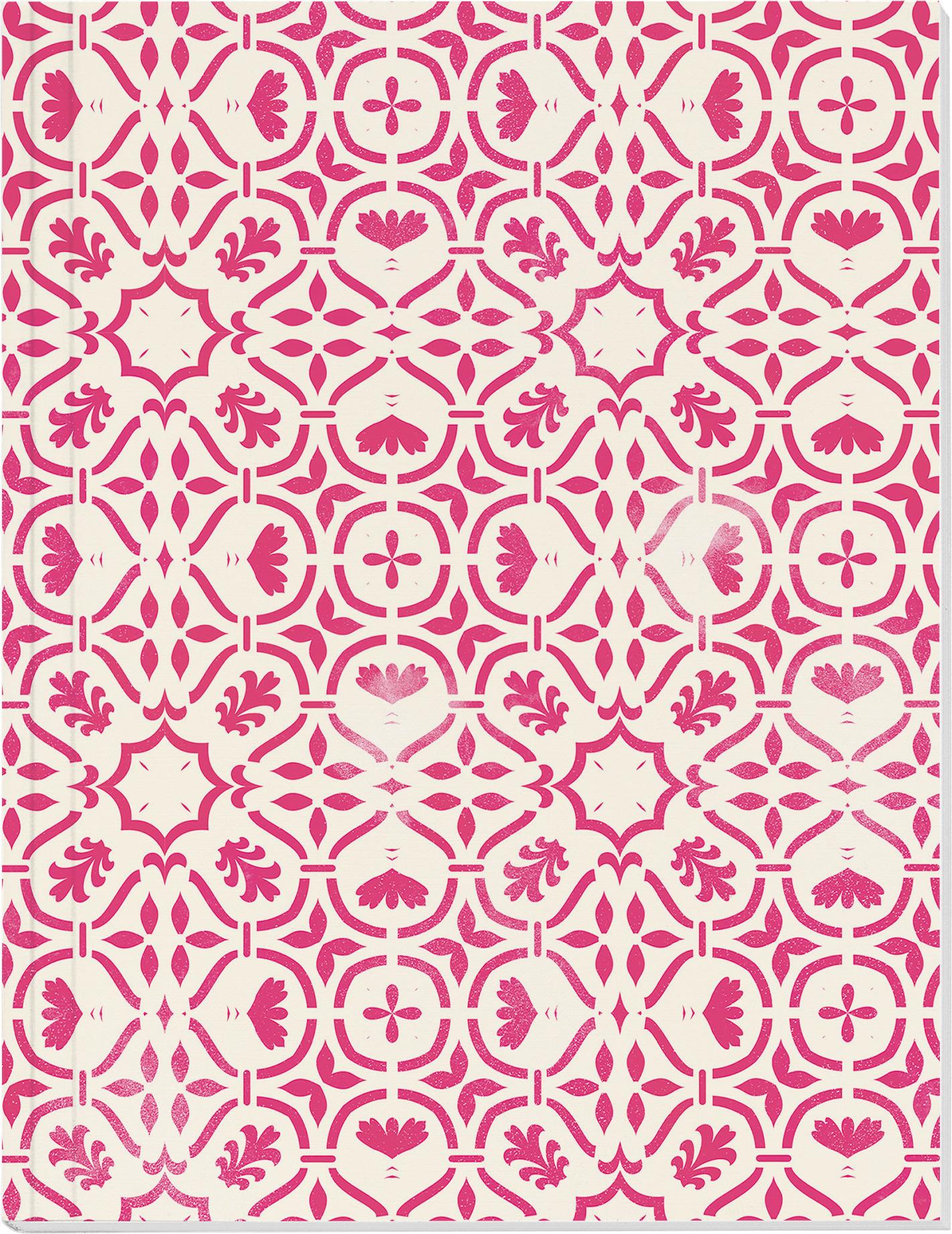 Vorderes Coverbild Der Zauber Indiens Großes Notizheft (A5) Motiv Rosa Kaleidoskop