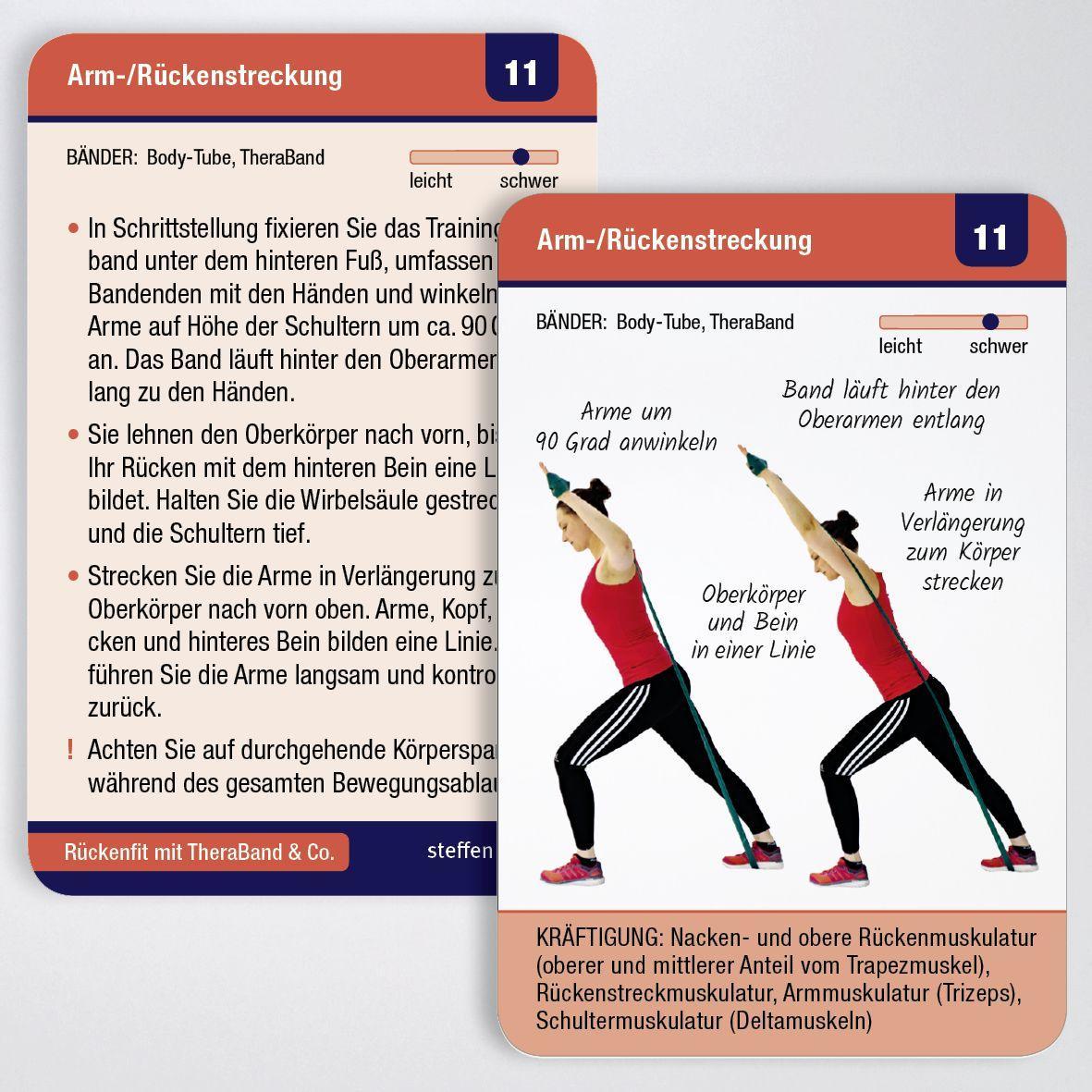 Beispielinhalt (Bild) Trainingskarten: Rückenfit mit TheraBand® & Co.