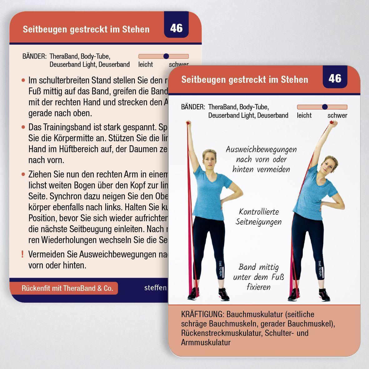 Beispielinhalt (Bild) Trainingskarten: Rückenfit mit TheraBand® & Co.