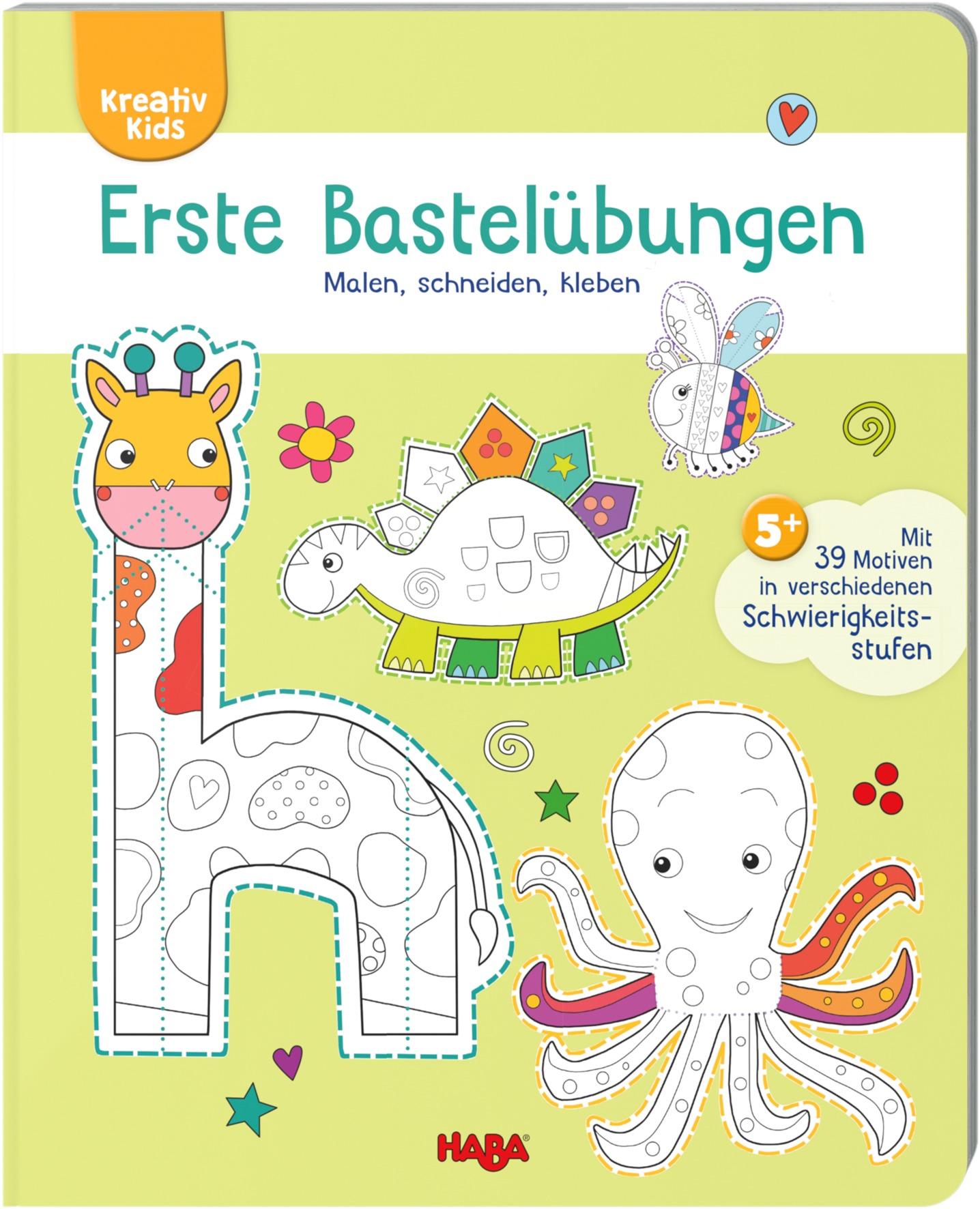 Vorderes Coverbild Erste Bastelübungen - Malen, schneiden, kleben