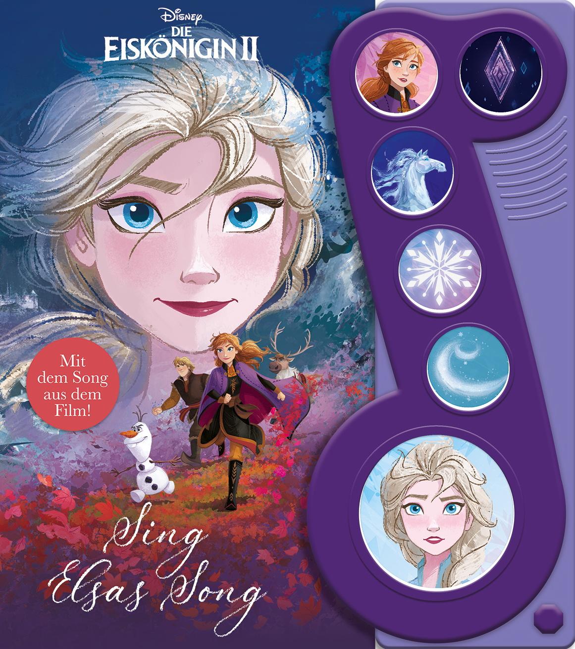 Vorderes Coverbild Disney Die Eiskönigin 2 - Sing Elsas Song - Liederbuch zu "Wo noch niemand war" -Interaktives Pappbilderbuch mit 6 Melodien für Kinder ab 3 Jahren