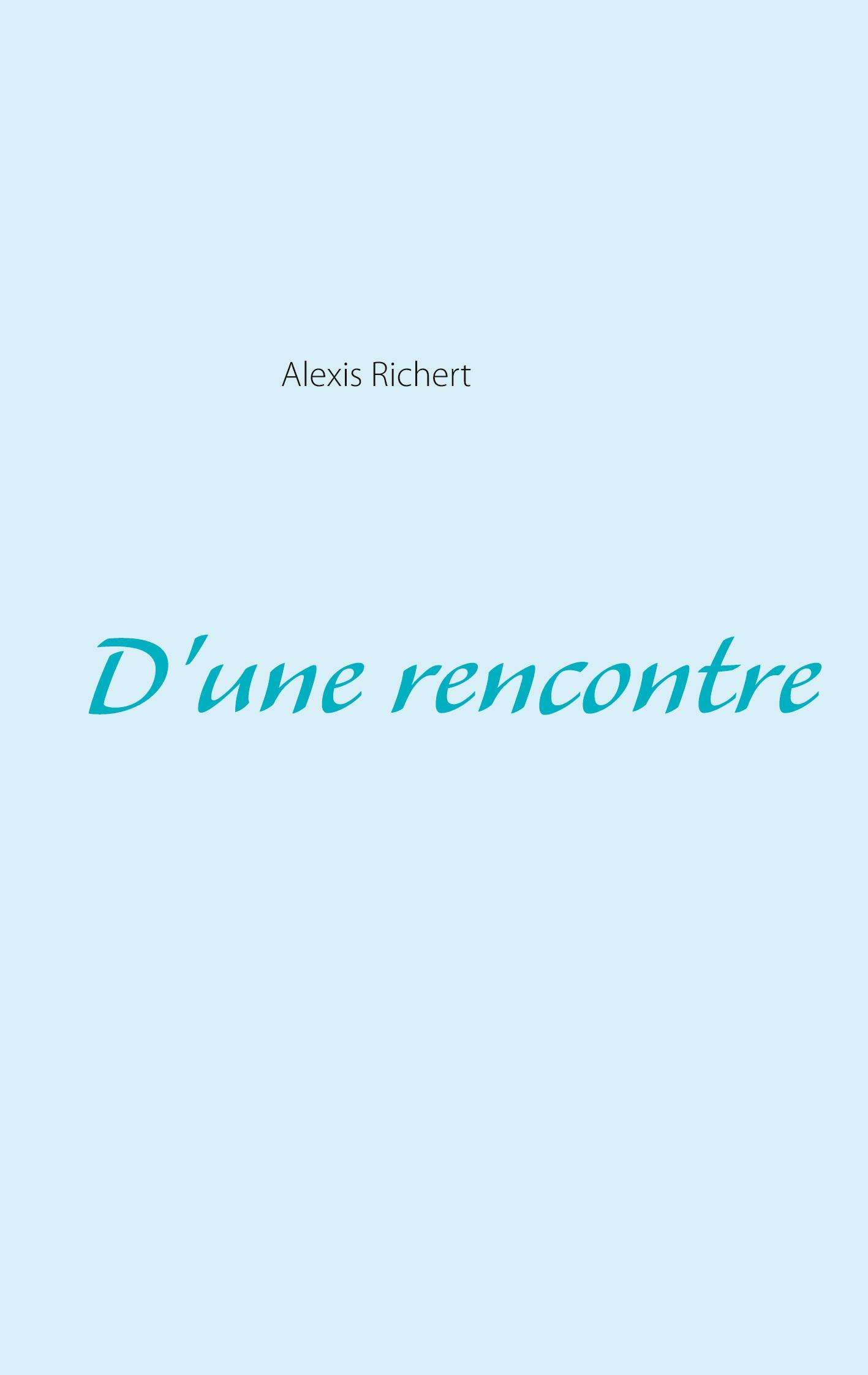 Vorderes Coverbild D'une rencontre