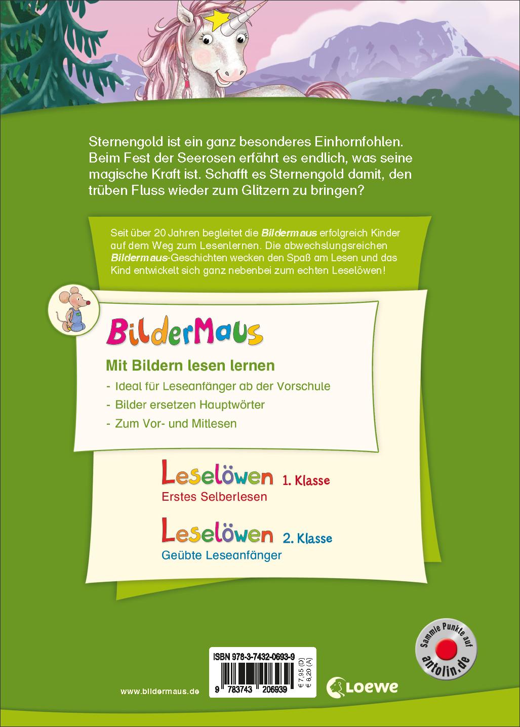 Rückseitencover Bildermaus - Geschichten vom Einhornfohlen