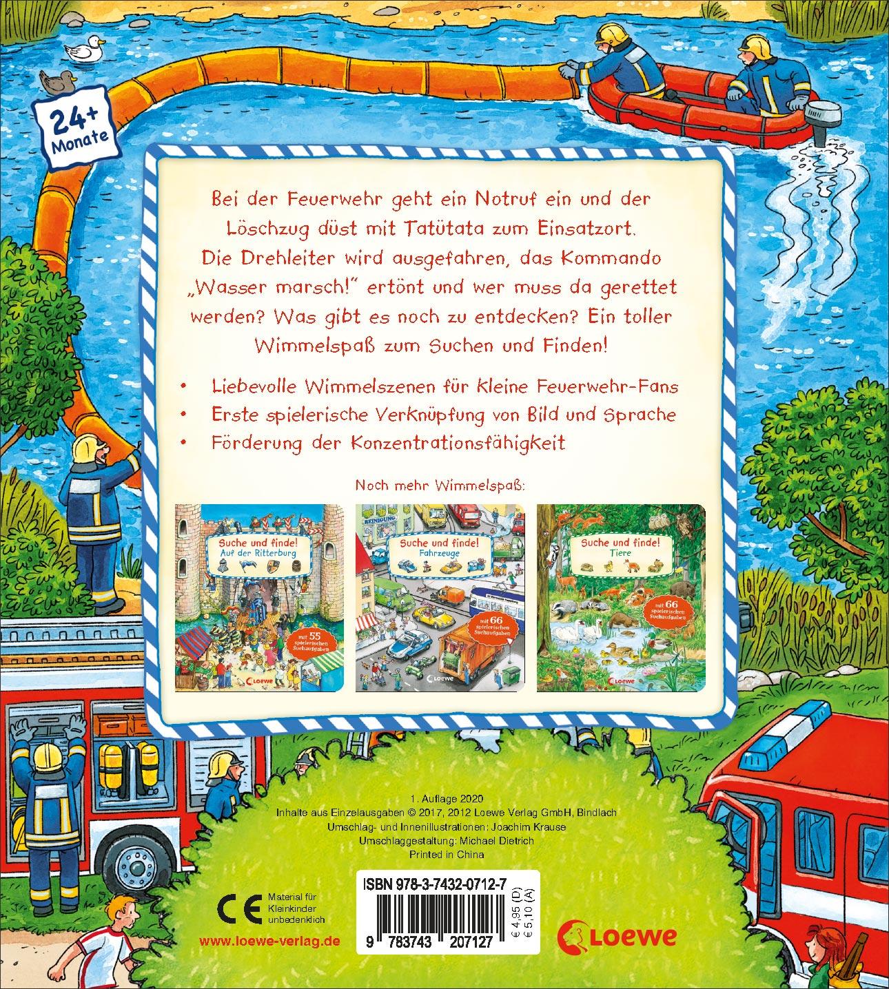 Rückseitencover Suche und finde! - Feuerwehr