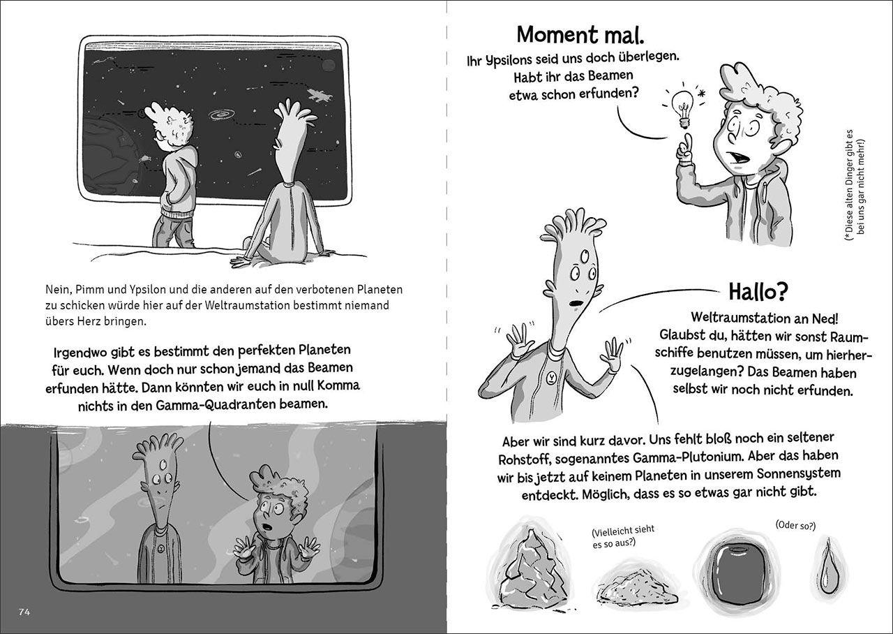 Beispielinhalt (Bild) Die Weltraumschule (Band 1) - Erste Stunde: Alienkunde