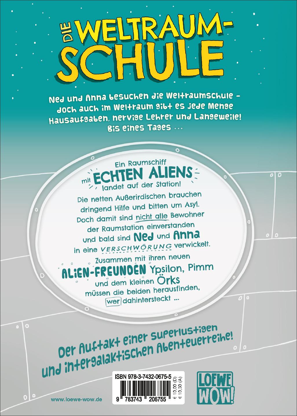 Rückseitencover Die Weltraumschule (Band 1) - Erste Stunde: Alienkunde