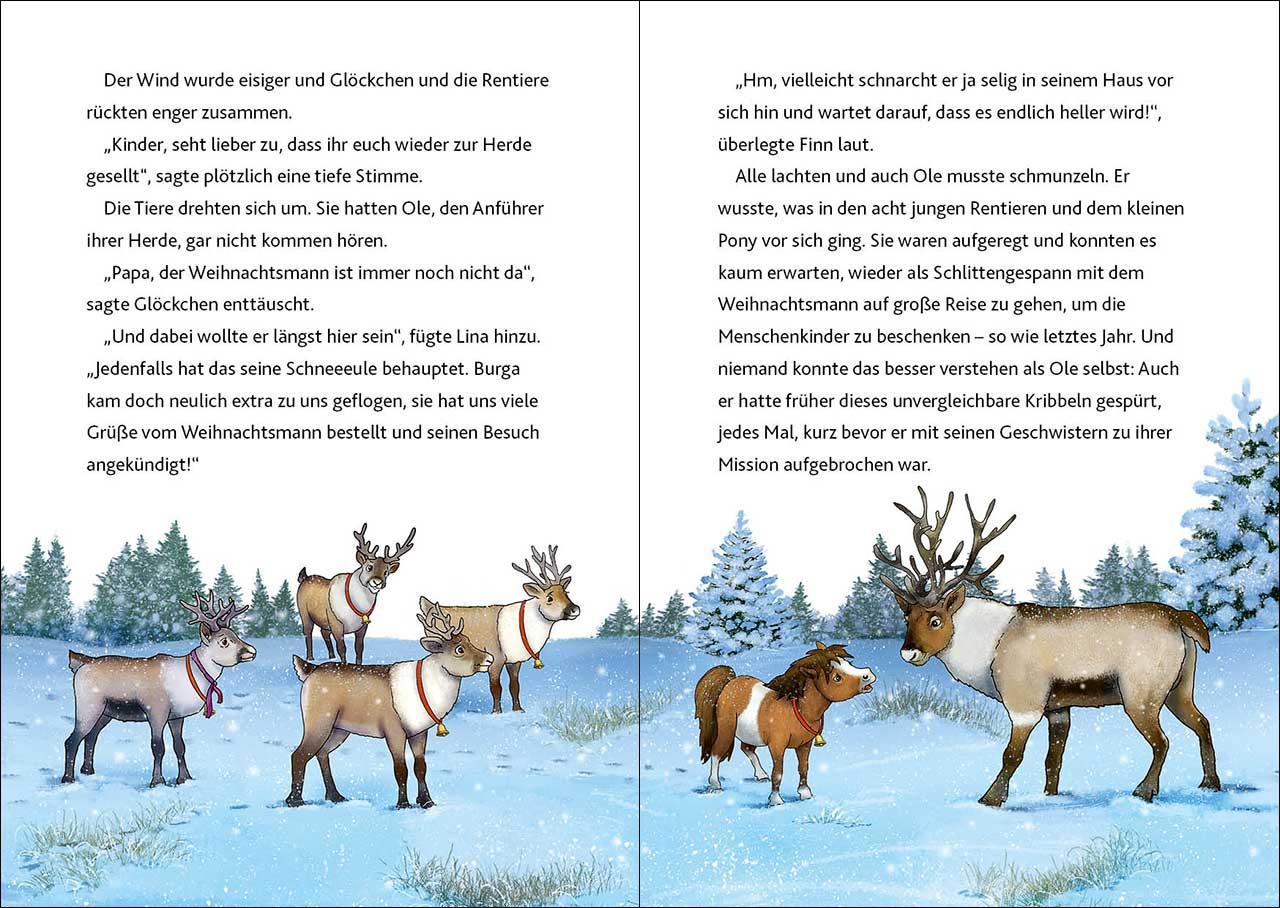 Beispielinhalt (Bild) Glöckchen, das Weihnachtspony (Band 2) - Der Zauber des Nordsterns