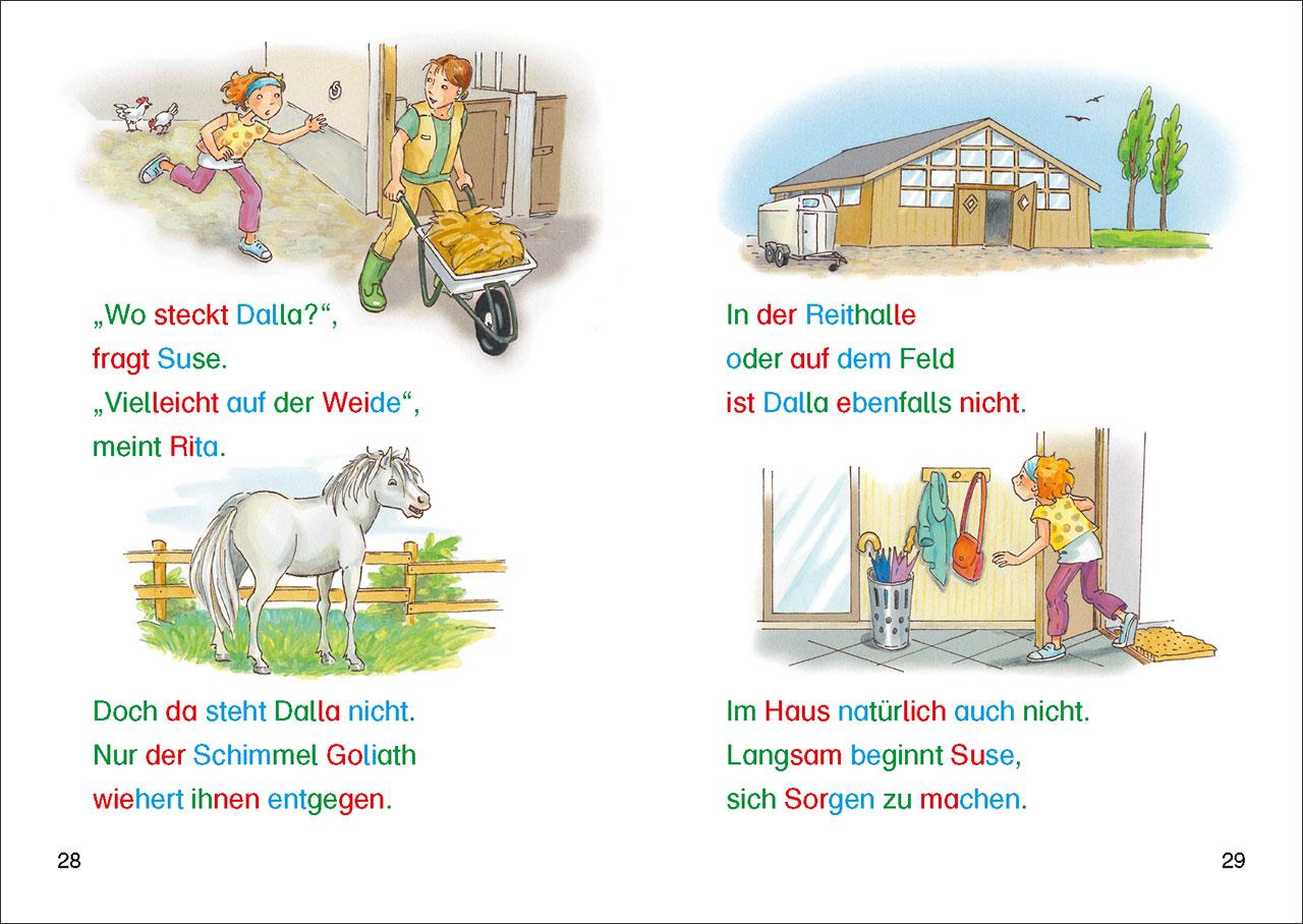 Beispielinhalt (Bild) Die besten Silbengeschichten zum Lesenlernen für Mädchen 1. Klasse