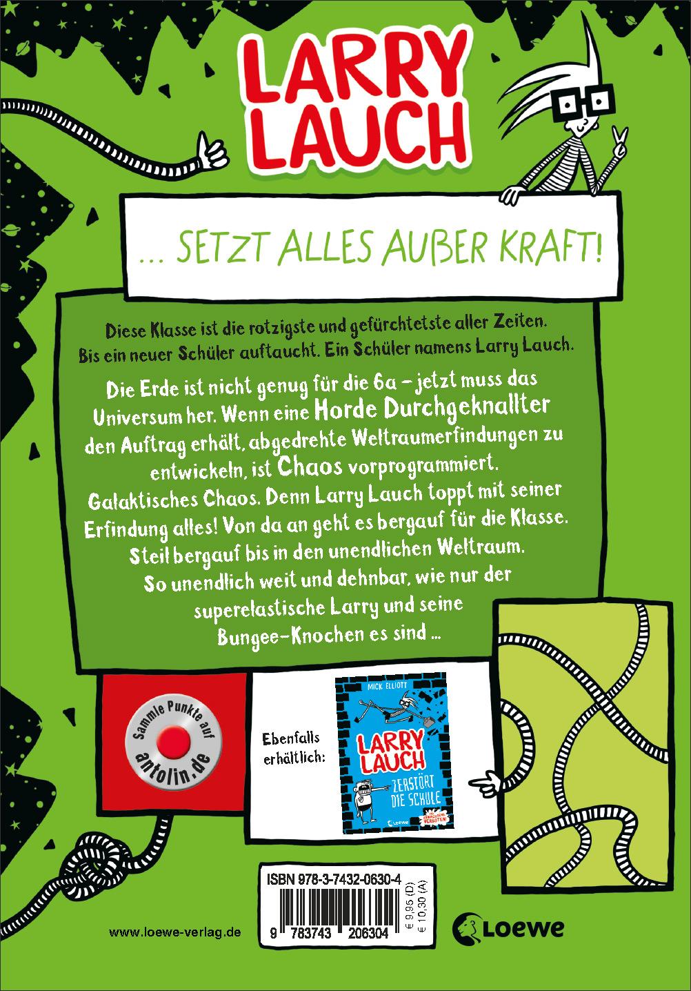 Rückseitencover Larry Lauch zerstört das Universum (Band 2)