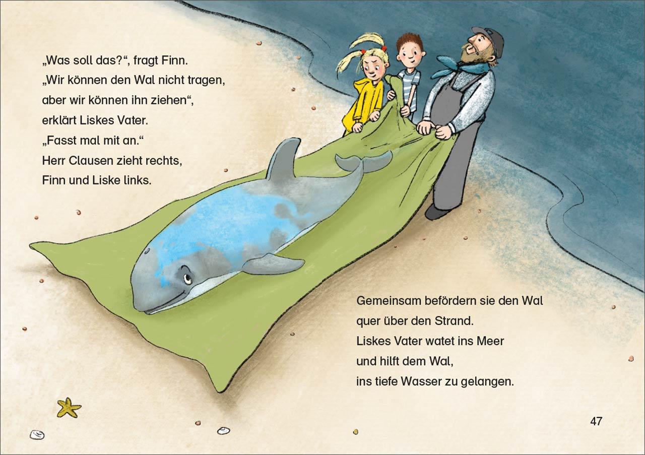 Beispielinhalt (Bild) Leselöwen 2. Klasse - Ein Wal braucht Hilfe