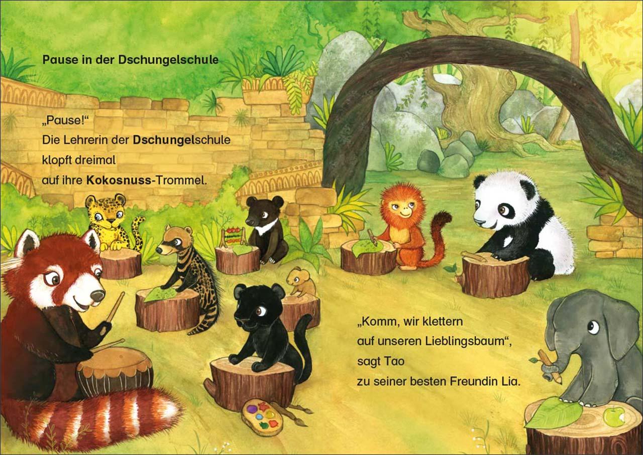 Beispielinhalt (Bild) Leselöwen 1. Klasse - Ein Panda in der Dschungelschule