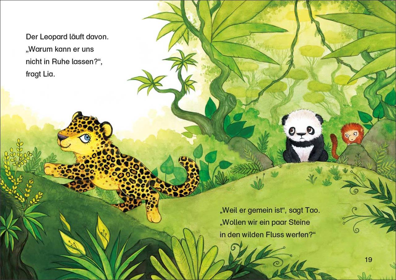 Beispielinhalt (Bild) Leselöwen 1. Klasse - Ein Panda in der Dschungelschule