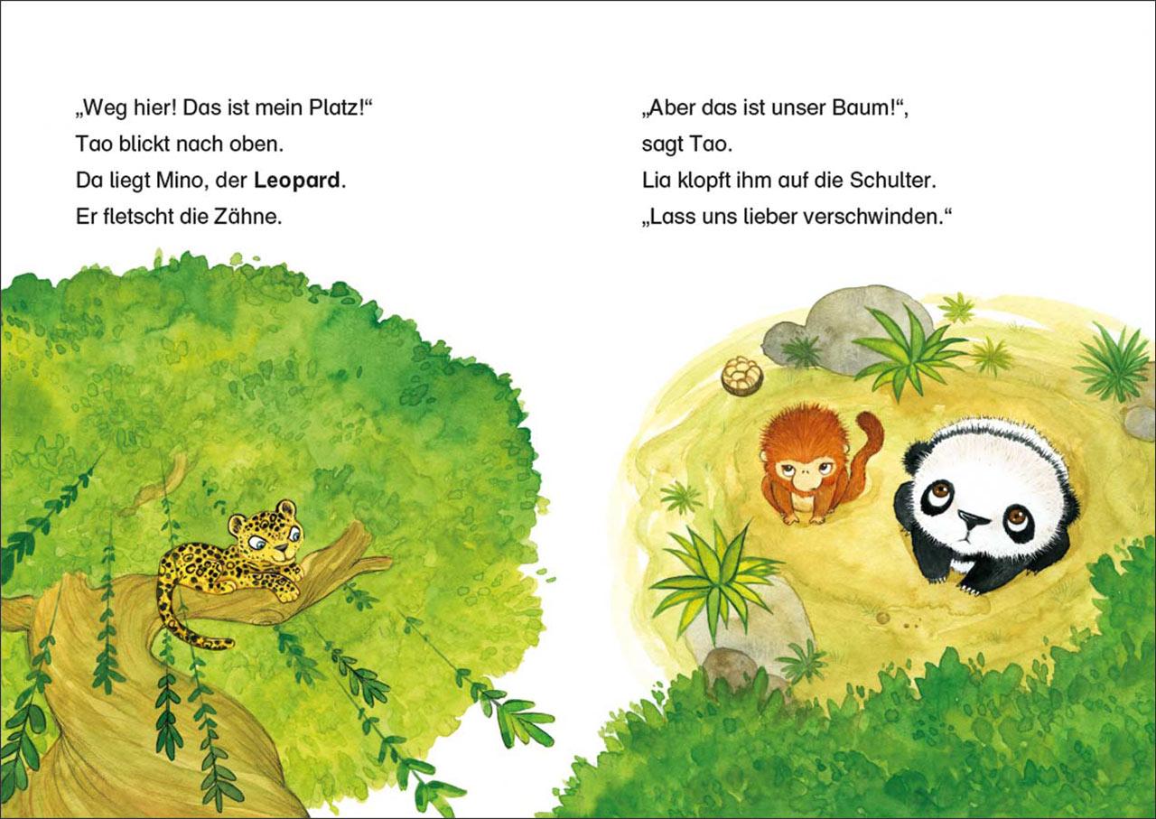 Beispielinhalt (Bild) Leselöwen 1. Klasse - Ein Panda in der Dschungelschule