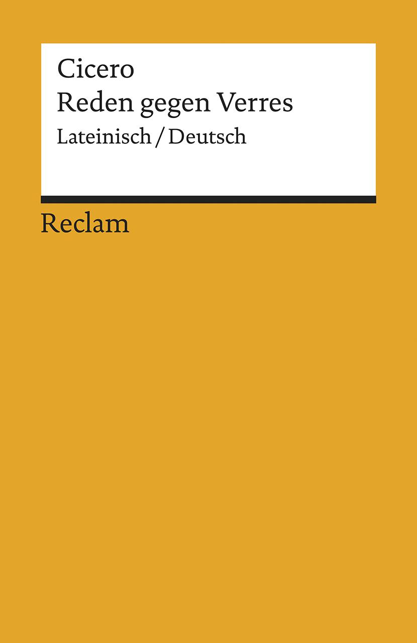 Vorderes Coverbild Reden gegen Verres. Gesamtausgabe